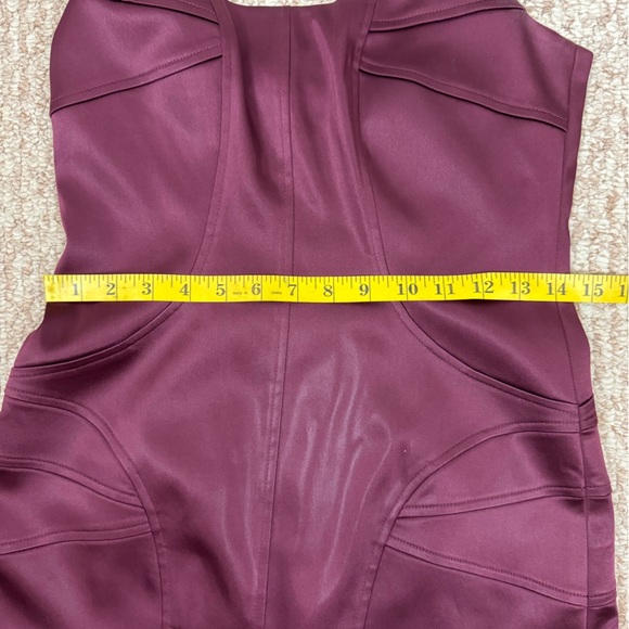 David Meister Purple Sleeveless Square Neck Gown. C38 - Picture 14 of 16